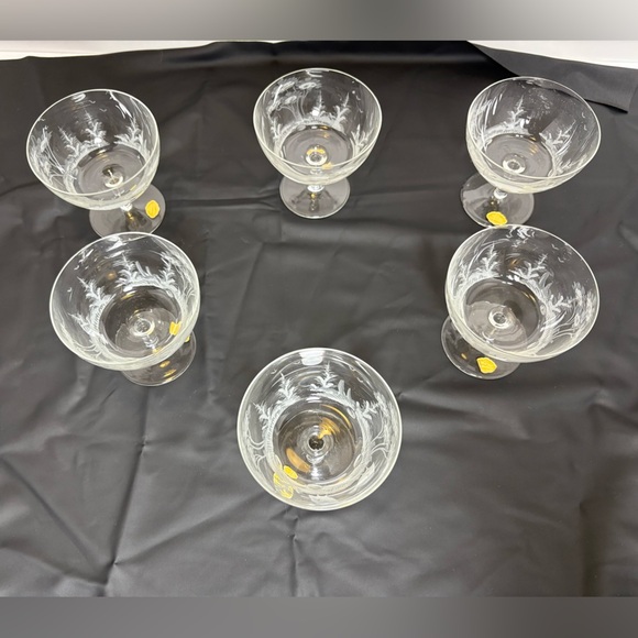 Vintage Etched East Germany Crystal Coupe Set Hunting/Wildlife Scene - Picture 15 of 16